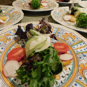salad on a plate