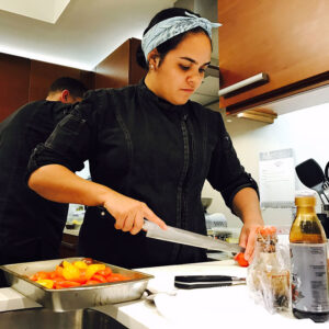 in the kitchen
