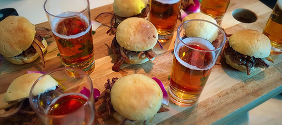 drinks and sandwiches
