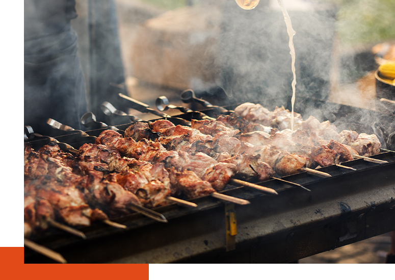 bbq on grill