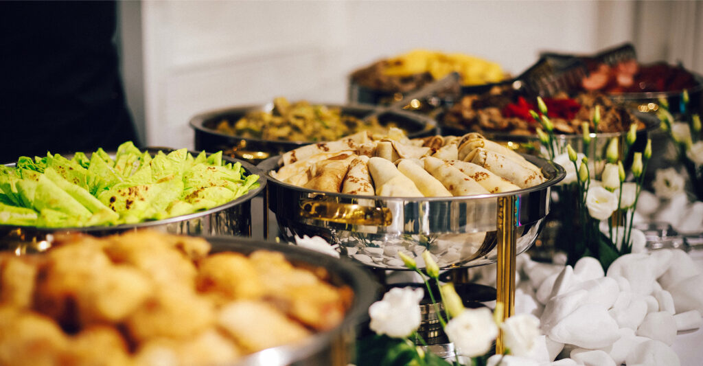 catered food at an event