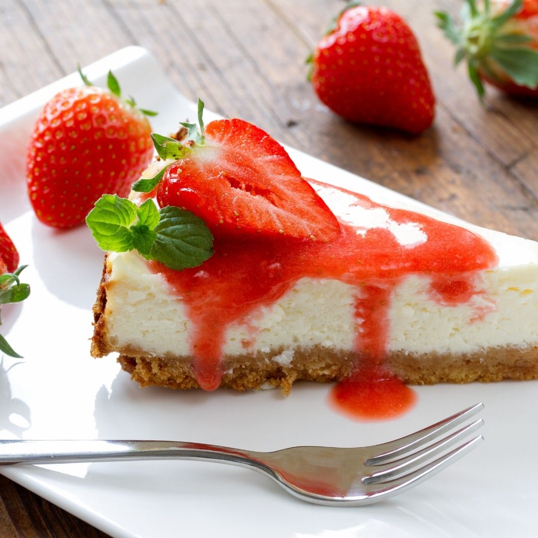 photo of strawberry cheesecake