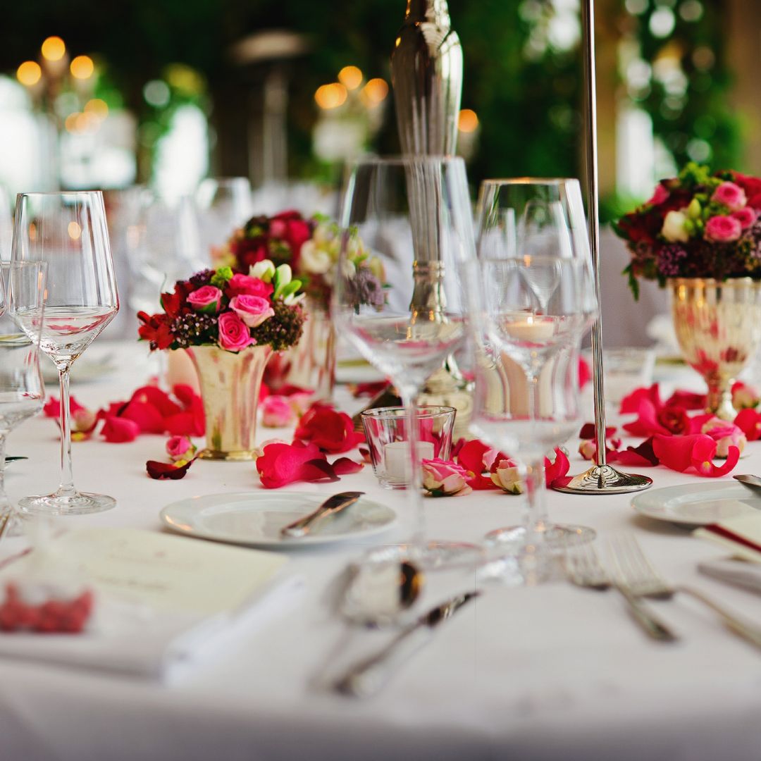 nicely set table